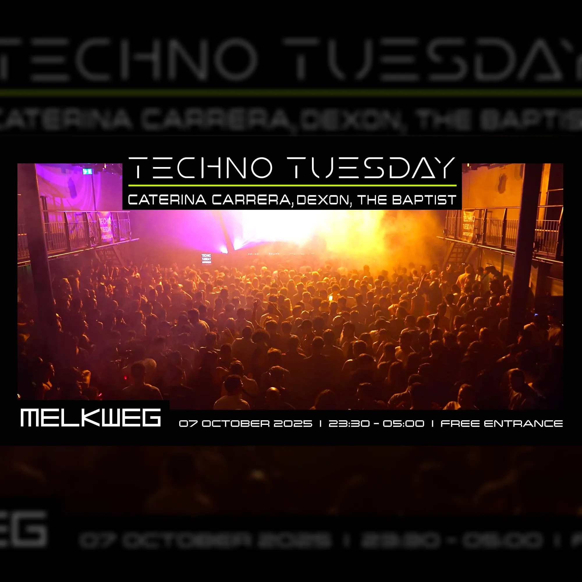 Techno Tuesday Amsterdam, Caterina Carrera, Dexon, The Baptist